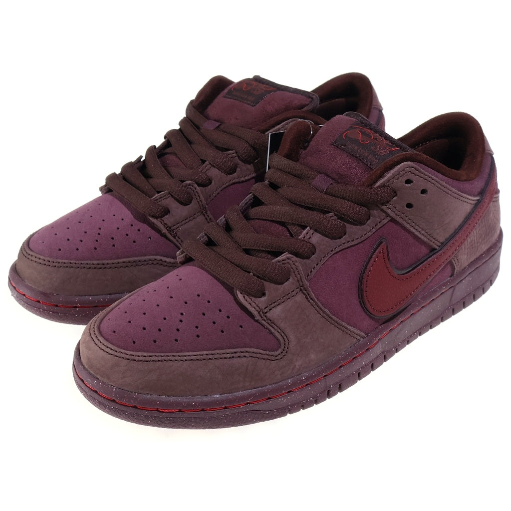 NIKE SB(ナイキエスビー) DUNK LOW PRM CITY OF LOVE FN0619-600 ダンク プレミアム シティ オブ ラブ ローカットスニーカー バーガンディ US9/27cm