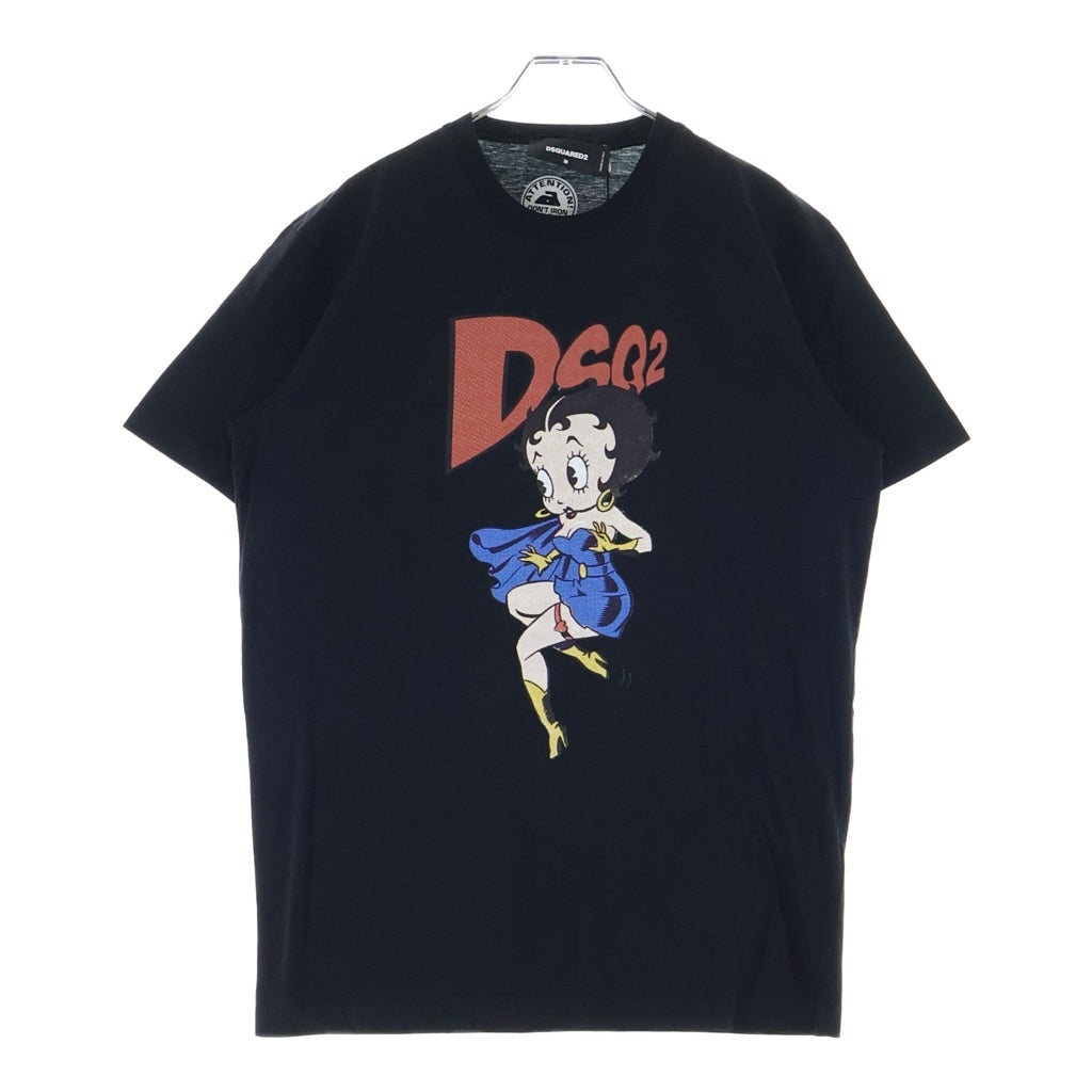 DSQUARED2(ディースクエアード) BETTY BOOP COOL FIT Tee ベティブープクールTシャツ 半袖 カットソー ブラック S74GD1269