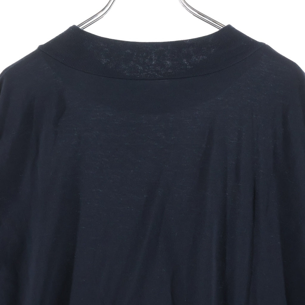 AURALEE(オーラリー) 22SS SUPER SOFT WOOL JERSEY MOCK-NECK TEE スーパーソフトウール ジャージーモックネック 半袖Tシャツ カットソー ブラック A22ST01WU