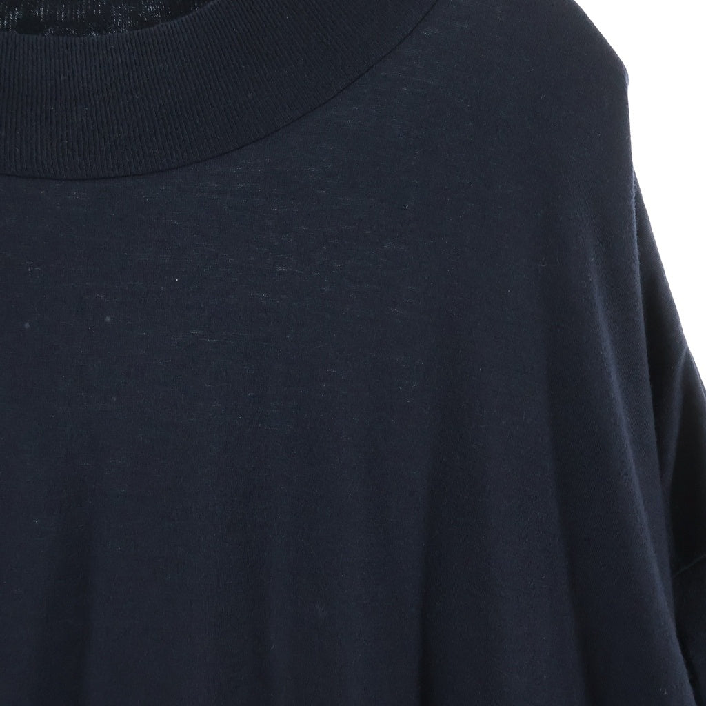 AURALEE(オーラリー) 22SS SUPER SOFT WOOL JERSEY MOCK-NECK TEE スーパーソフトウール ジャージーモックネック 半袖Tシャツ カットソー ブラック A22ST01WU