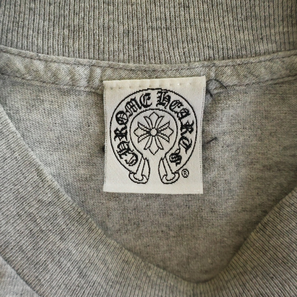 CHROME HEARTS(クロムハーツ) OLD Back Cemetery Cross L/S TEE オールド バックセメタリークロス ロングスリーブ 長袖Tシャツ カットソー グレー