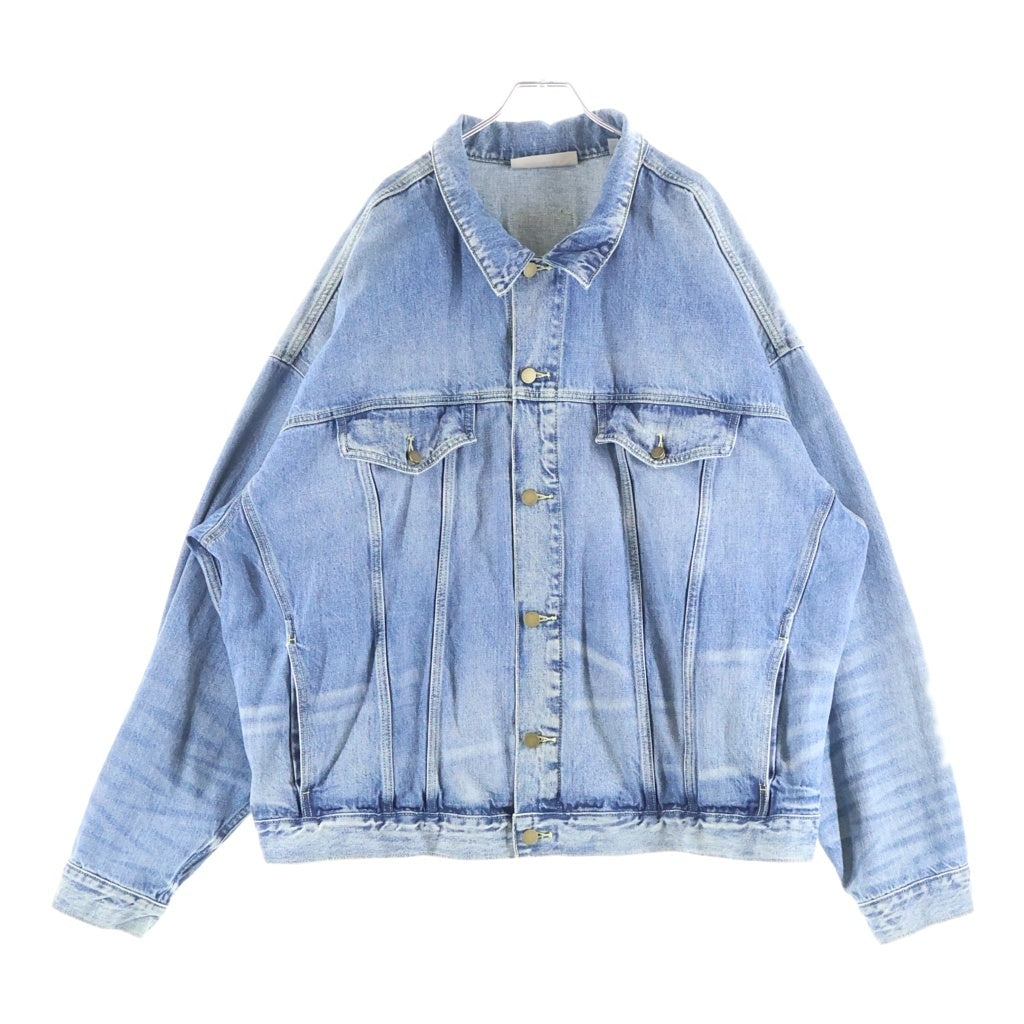 FEAR OF GOD ESSENTIALS(フィアオブゴッド エッセンシャルズ) ユーズド加工 オーバーサイズ トラッカー デニムジャケット インディゴ 202SU224140F