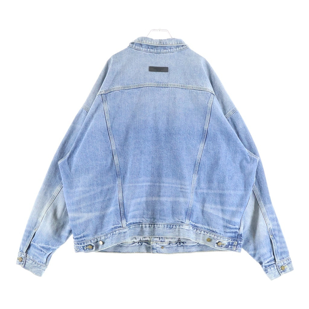 FEAR OF GOD ESSENTIALS(フィアオブゴッド エッセンシャルズ) ユーズド加工 オーバーサイズ トラッカー デニムジャケット インディゴ 202SU224140F