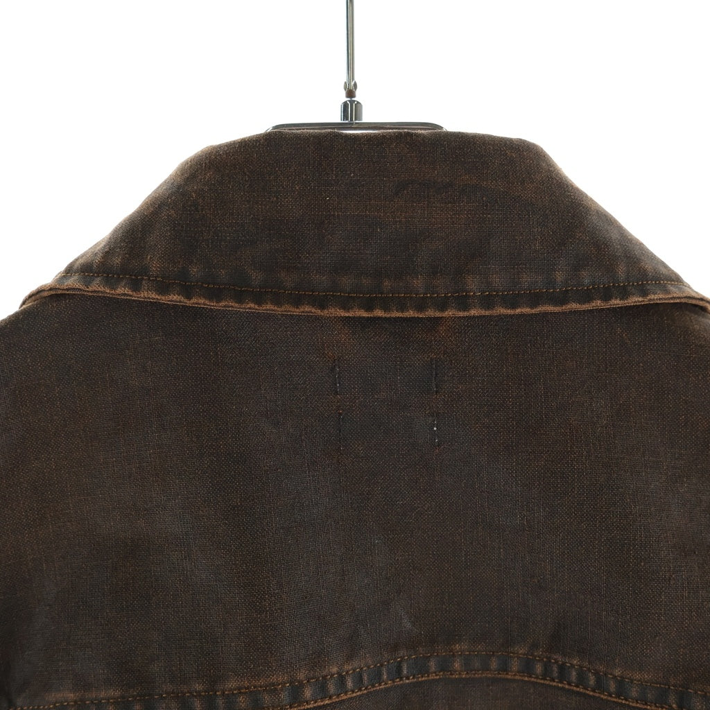 YOKE(ヨーク) 26SS Coating Cotton Drizzler Jacket コーティング コットン ジャケット ブラウン YK26SS01183B