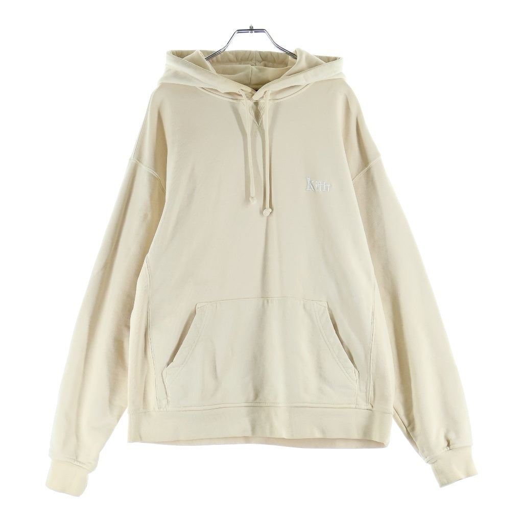 KITH(キス) Williams 3 Hoodie ロゴ刺繍 プルオーバーパーカー フーディー クリーム 20-070-060-0033-3-0