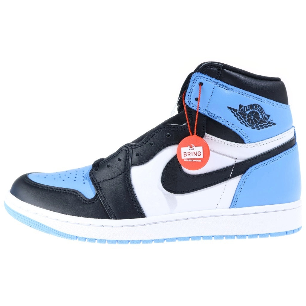 NIKE(ナイキ) AIR JORDAN 1 RETRO HIGH UNIVERSITY BLUE/UNC TOE エアジョーダン1 レトロ ハイ OG ユニバーシティブルー/UNCトゥ US9/27.0cm ブラック/ブルー DZ5485-400