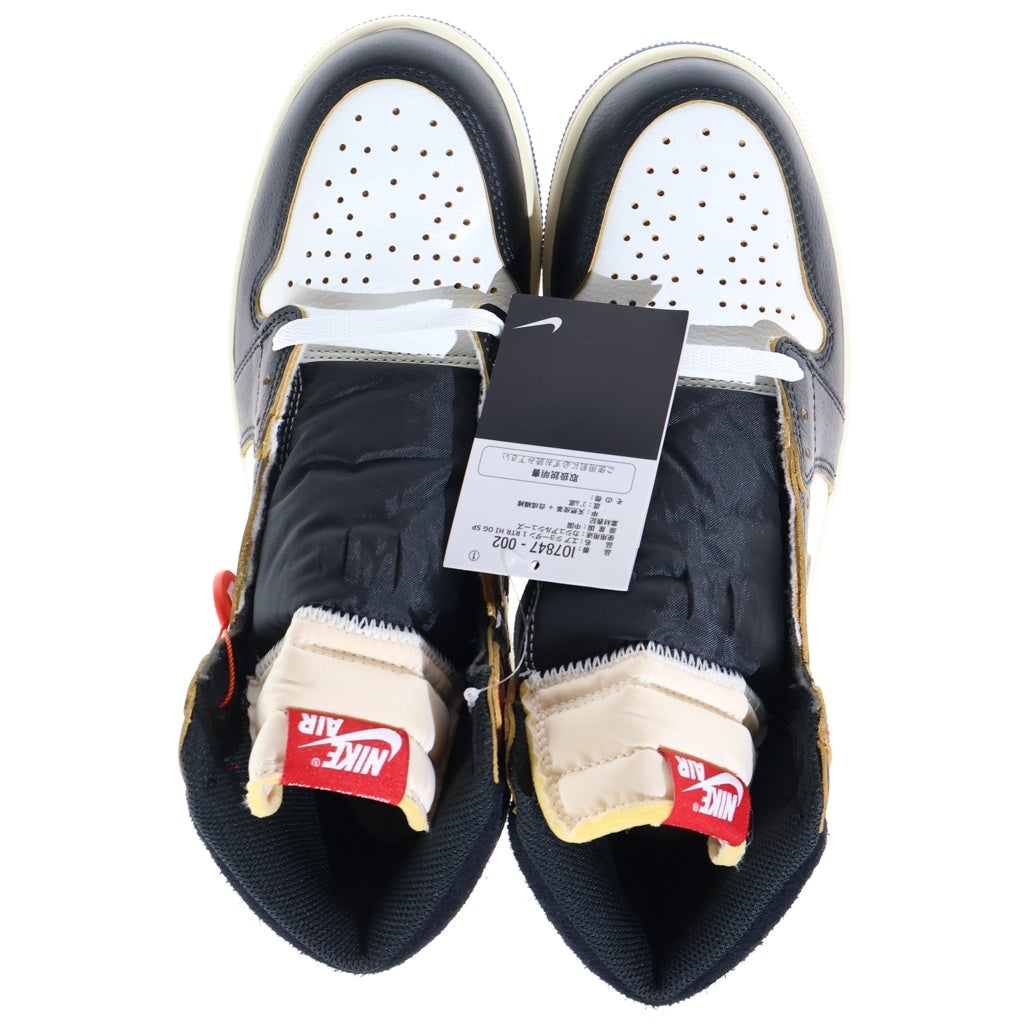 NIKE(ナイキ) ×FRAGMENT DESIGHN ×UNION AIR JORDAN 1 HIGH BLACK/VARSITY RED エアジョーダン1 ハイカットスニーカー US9/27.0cm IO7847-002