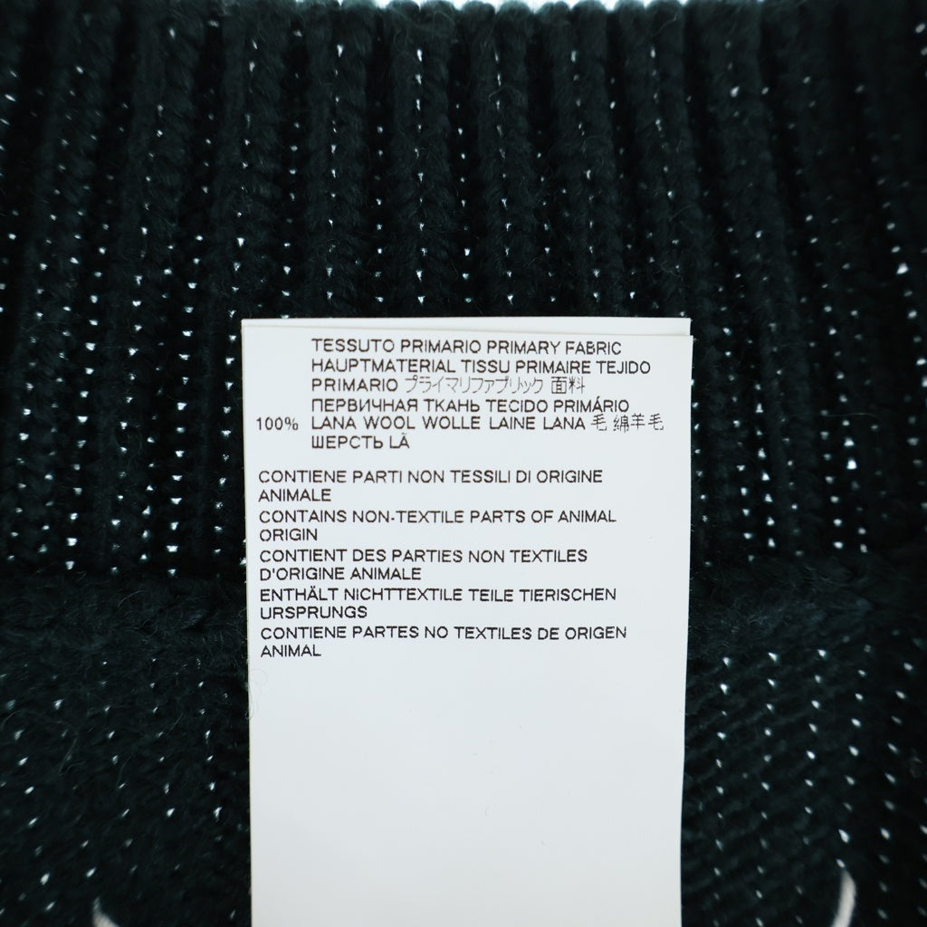 MM6 Maison Margiela(エムエムシックスメゾンマルジェラ) ジレニット ノースリーブ Vネック ウール混コットン ニットベスト グリーン レディース