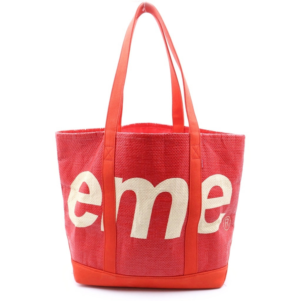 SUPREME(シュプリーム) 20SS Raffia Tote Bag ラフィア トートバッグ レッド レディース