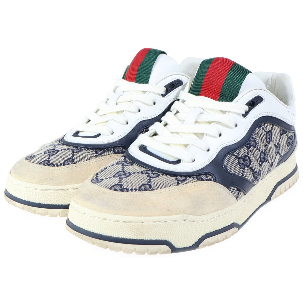 GUCCI(グッチ) GG総柄 レザー ローカットスニーカー シューズ ブラウン 787476