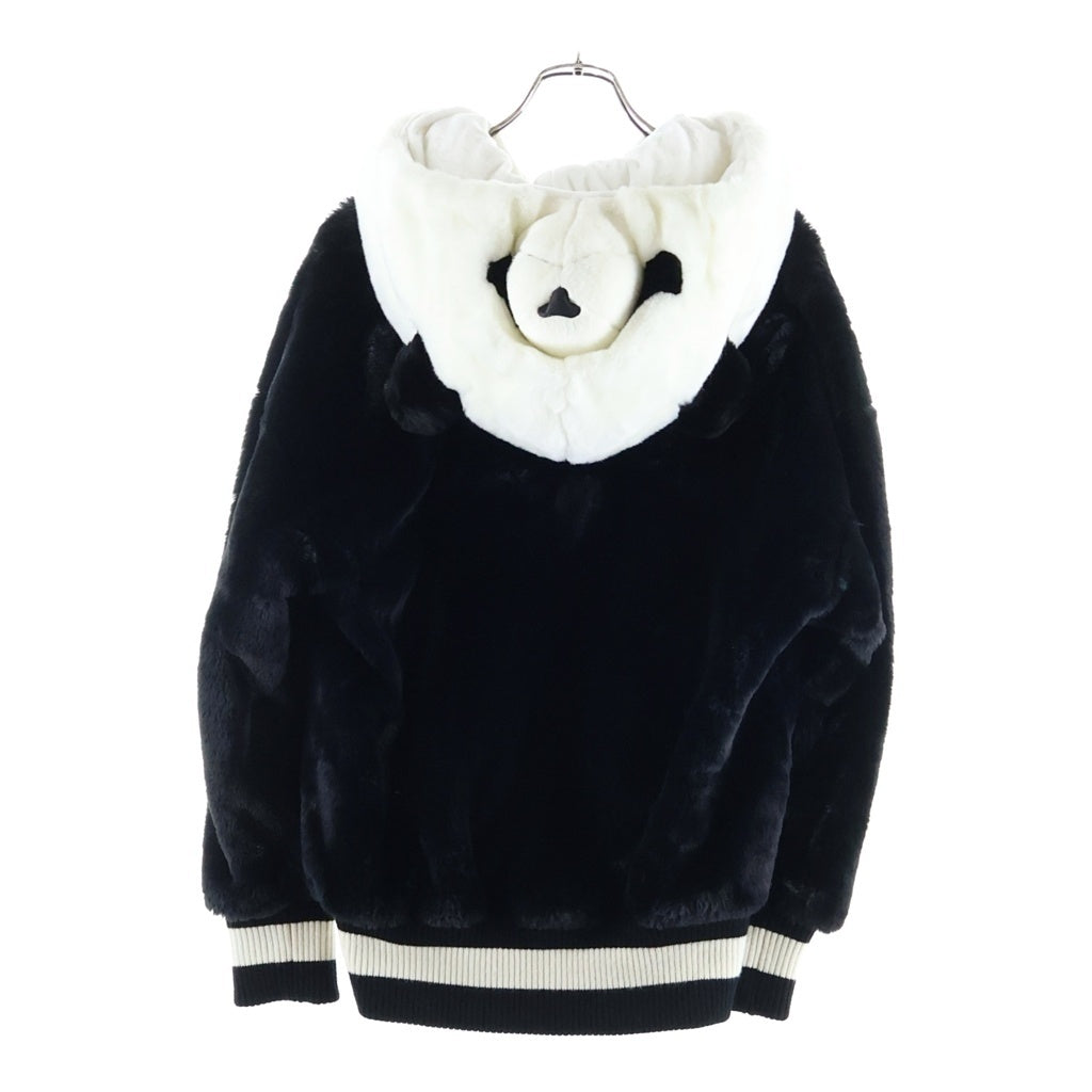 DOLCE & GABBANA(ドルチェアンドガッバーナ) ×呪術廻戦 Panda Fur Blouson Jacket パンダ フェイクファー ボンバー ジャケット ブラック/ホワイト I9AGLZ G7D
