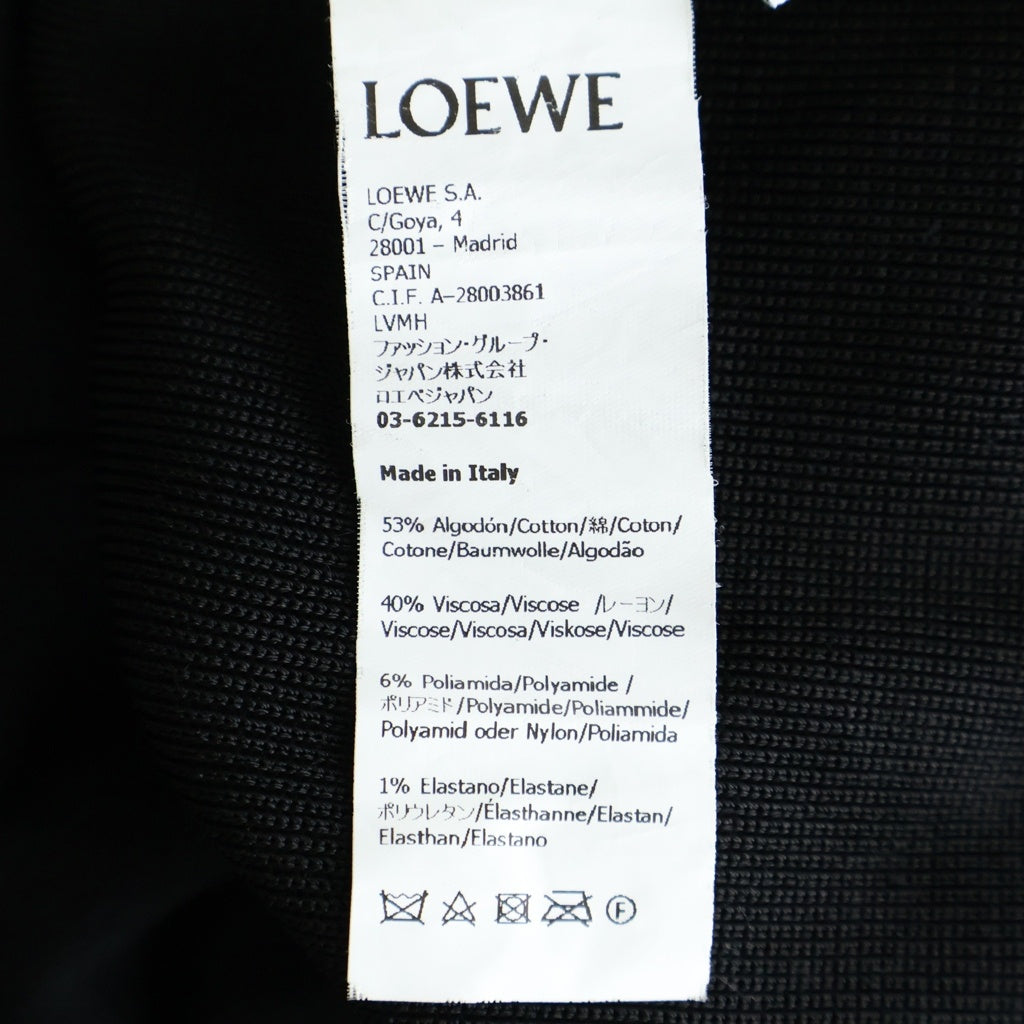 LOEWE(ロエベ) 24AW ANAGRAM POCKET SWEATER アナグラムロゴ クルーネック コットン ニット セーター ブラック H526Y14KDK