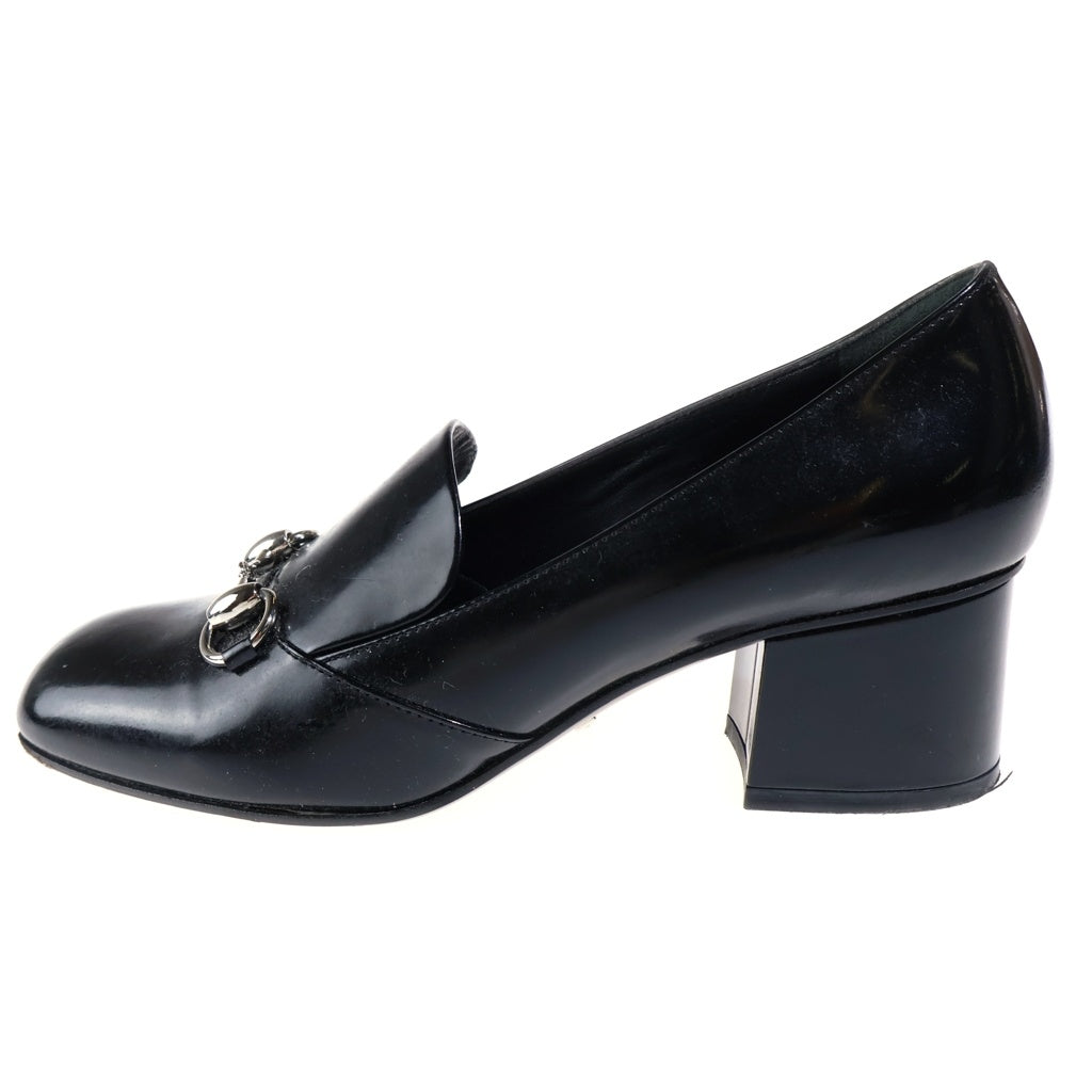 GUCCI(グッチ) ホースビット エナメルパテント パンプス ブラック 388320 レディース