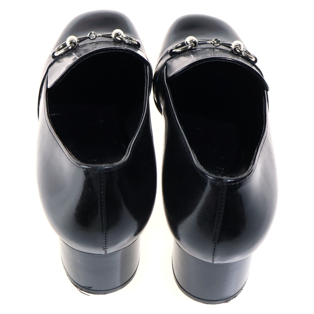 GUCCI(グッチ) ホースビット エナメルパテント パンプス ブラック 388320 レディース