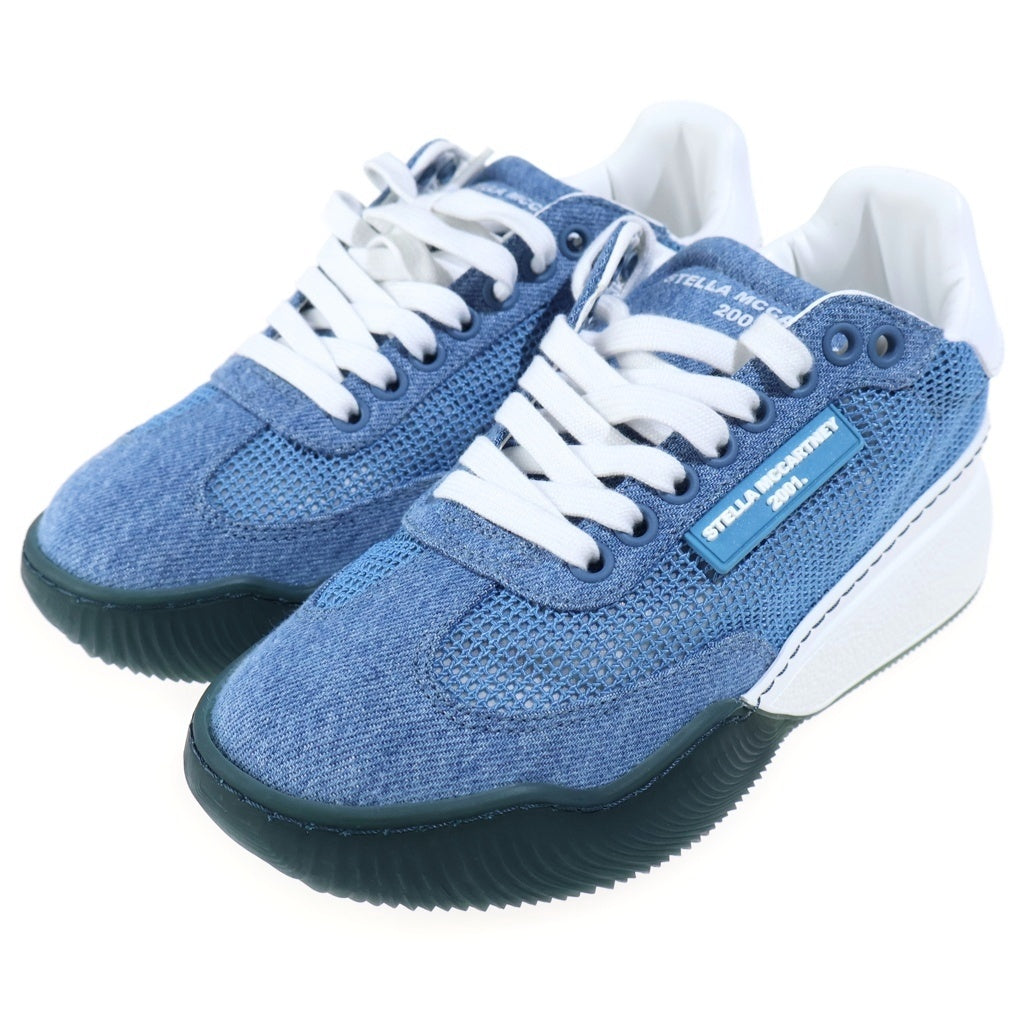 STELLA McCARTNEY(ステラマッカートニー) LOOP Square Mesh ループ スクエアメッシュ ローカット スニーカー デニム インディゴ レディース