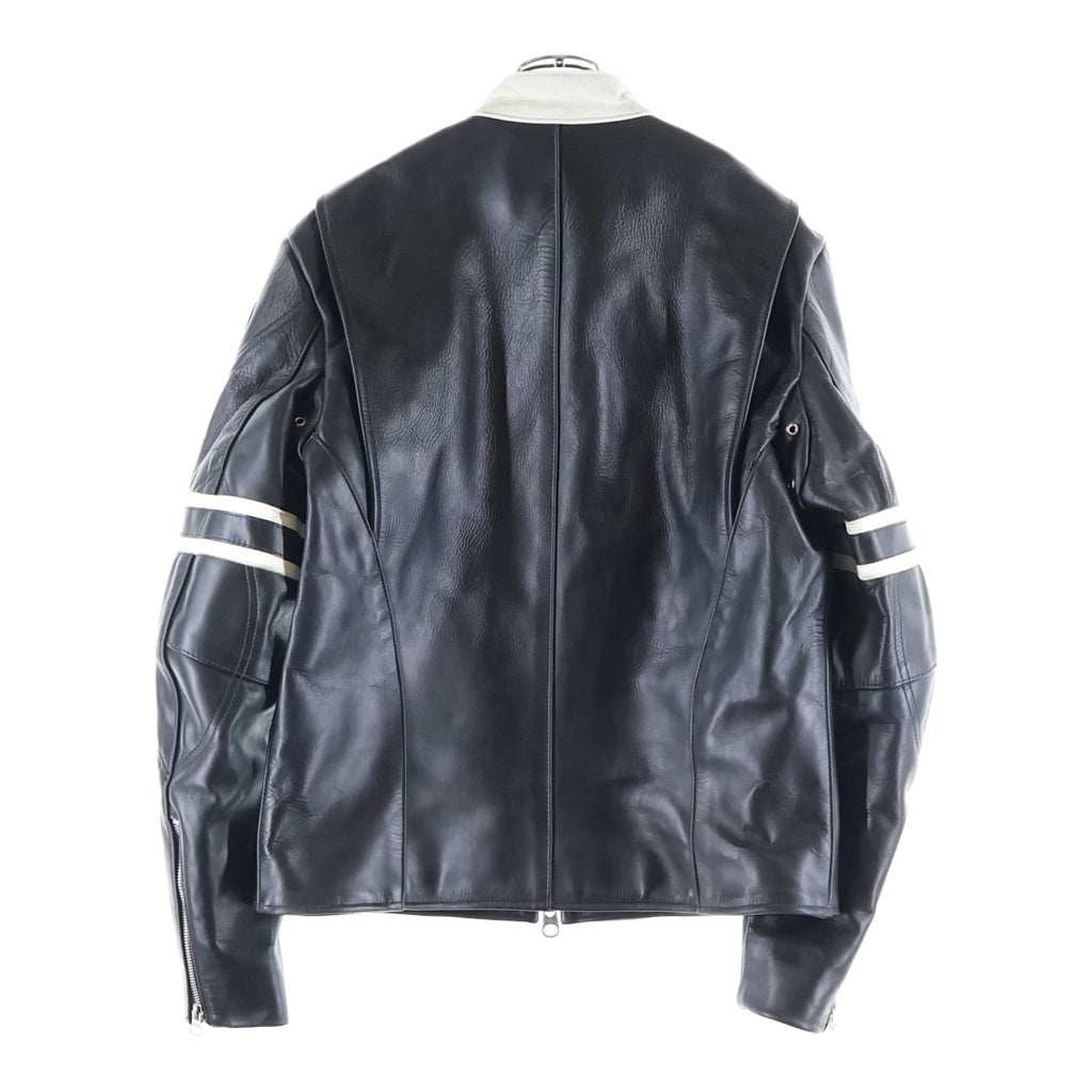 VANSON(バンソン) 9RJV DAITONA Leather Single Riders Jacket レザー デイトナ シングルライダース ジャケット ブラック/ホワイト