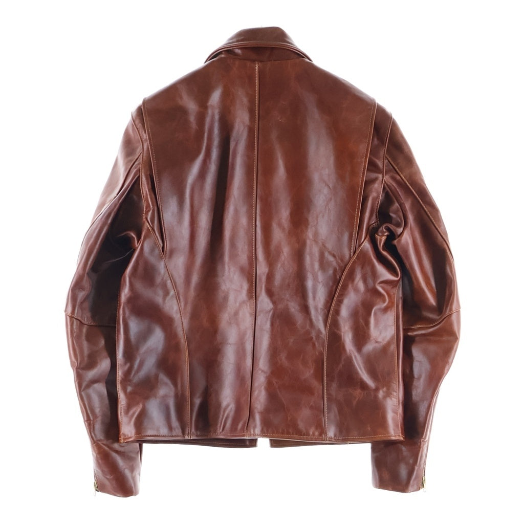 VANSON(バンソン) ENF OCTAGON エンフィールド シングルライダース レザージャケット オクタゴン ブラウン