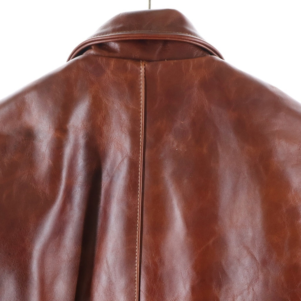 VANSON(バンソン) ENF OCTAGON エンフィールド シングルライダース レザージャケット オクタゴン ブラウン