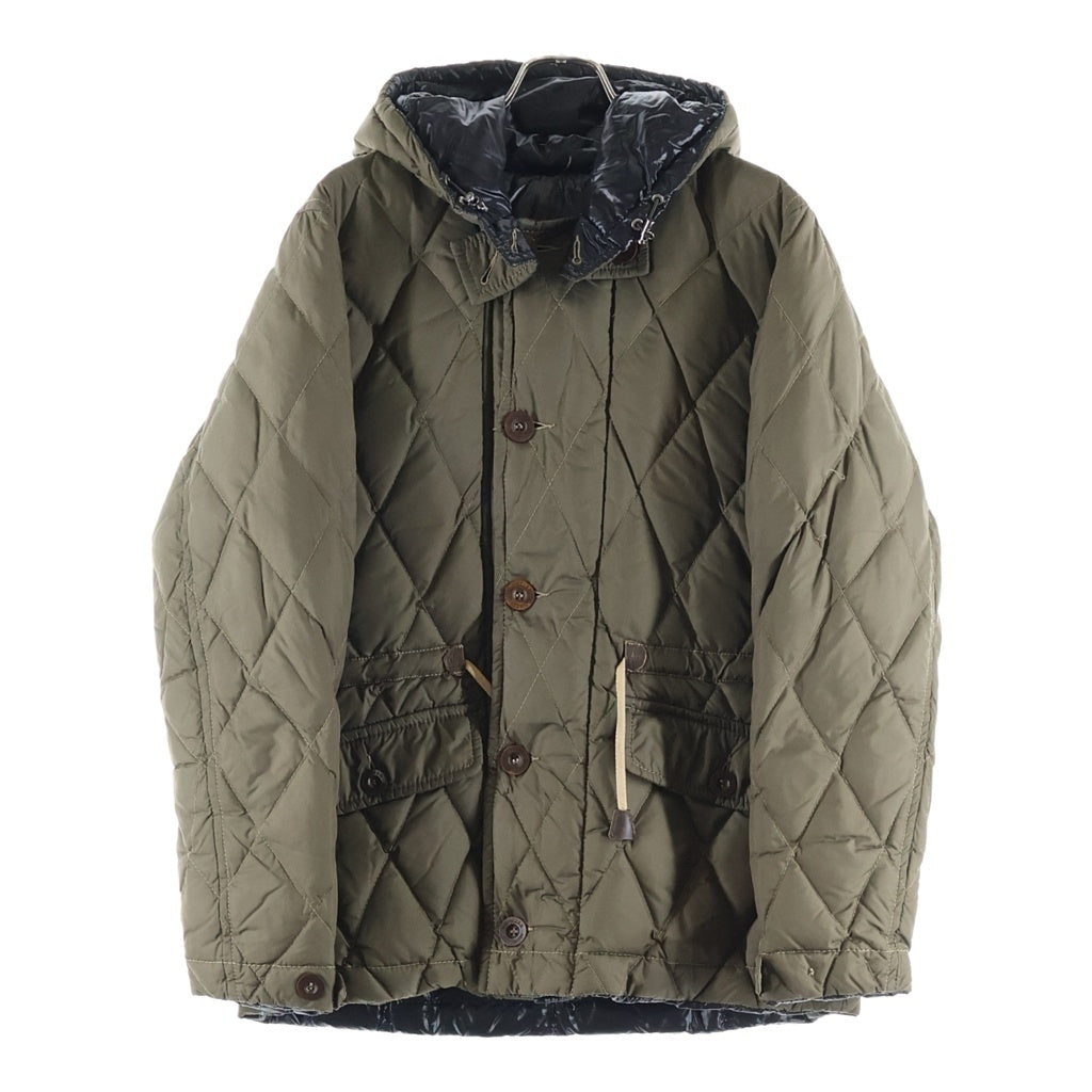 MONCLER(モンクレール) ALBERT アルベルト リバーシブル フーデッドダウンジャケット カーキ/ブラック Z7HJ995
