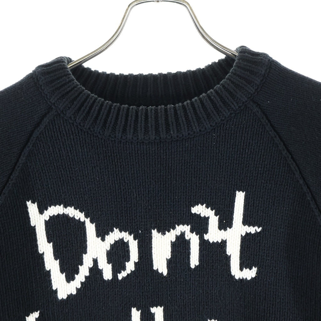WASTED YOUTH(ウェイステッドユース) 23AW Knit Sweater グラフィックロゴ ニット セーター ブラック