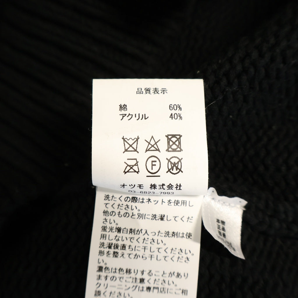 WASTED YOUTH(ウェイステッドユース) 23AW Knit Sweater グラフィックロゴ ニット セーター ブラック