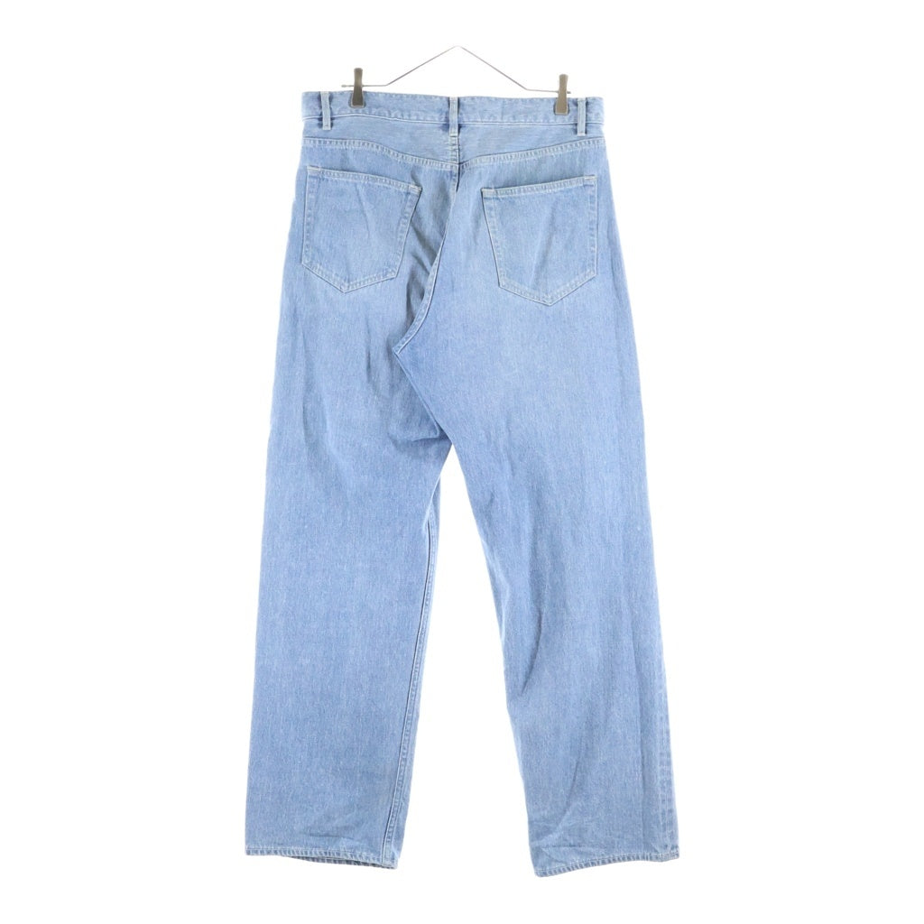 AURALEE(オーラリー) 24SS SELVEDGE FADED LIGHT DENIM WIDE PANTS A24SP07DE ボタンフライ ワイド デニムパンツ インディゴ