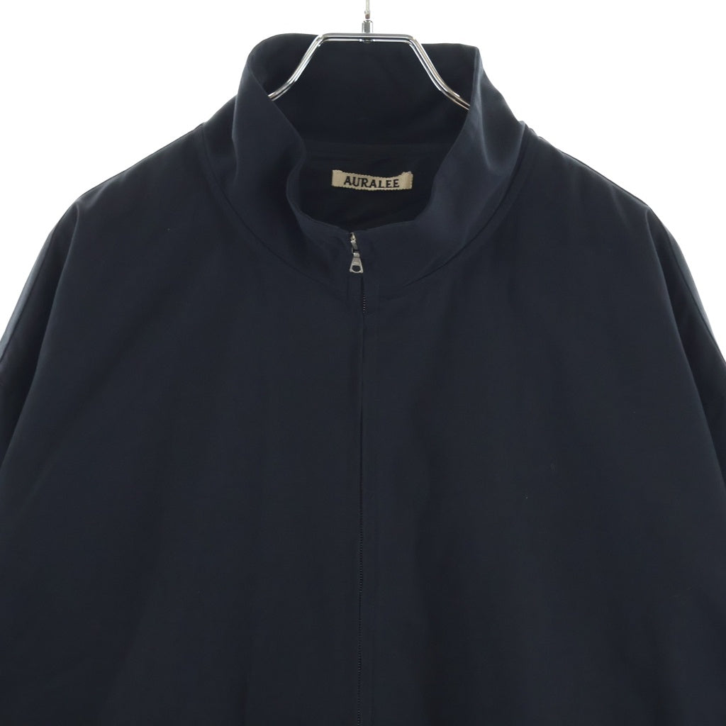 AURALEE(オーラリー) 24SS WASHED FINX SILK CHAMBRAY BLOUSON A24SB01SB フィンクス シルク シャンブレー ブルゾン ジャケット ブラック