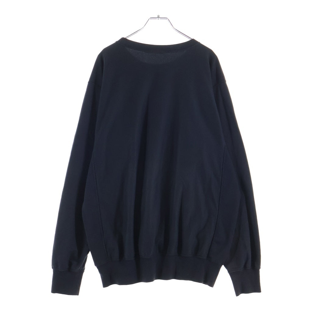 AURALEE(オーラリー) 24SS ELASTIC HIGH GAUGE SWEAT A24SP01NU イラスティク ハイゲージ スウェット 長袖 ブラック