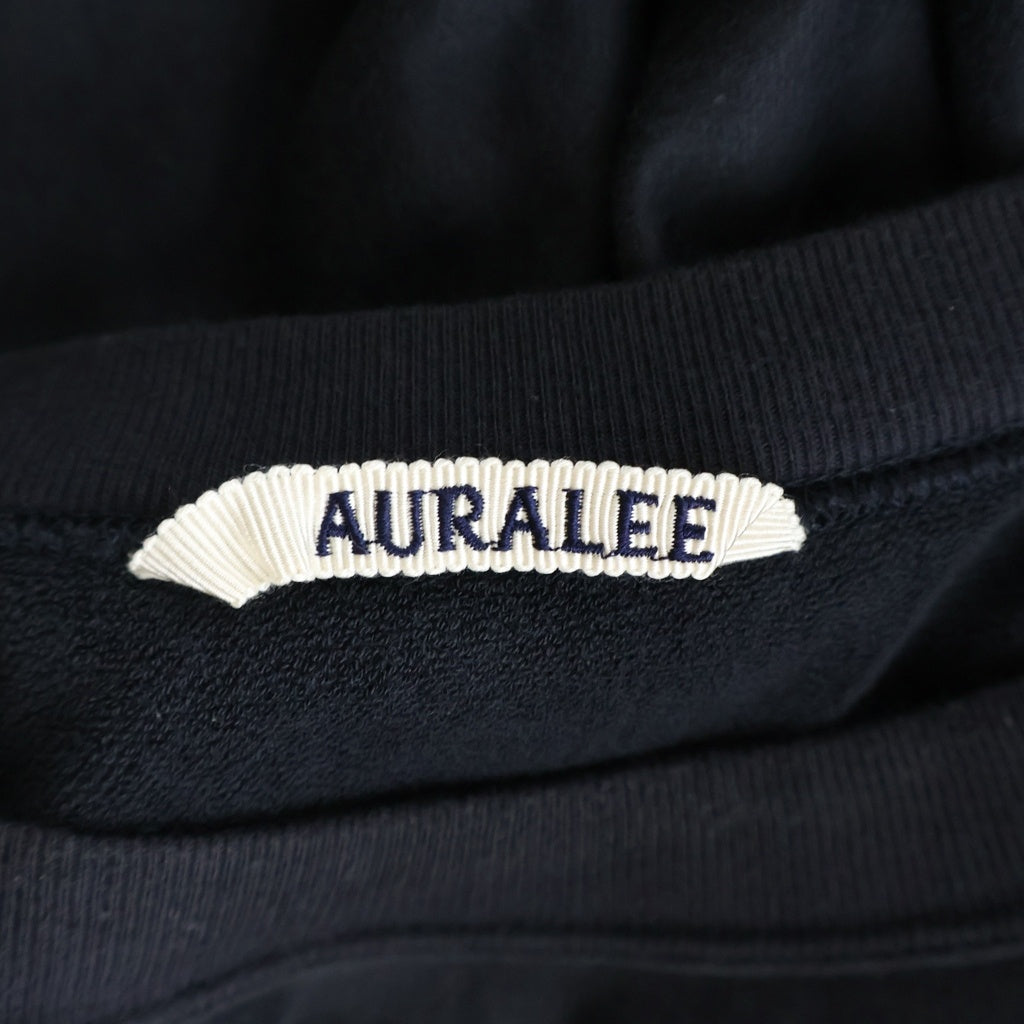 AURALEE(オーラリー) 24SS ELASTIC HIGH GAUGE SWEAT A24SP01NU イラスティク ハイゲージ スウェット 長袖 ブラック