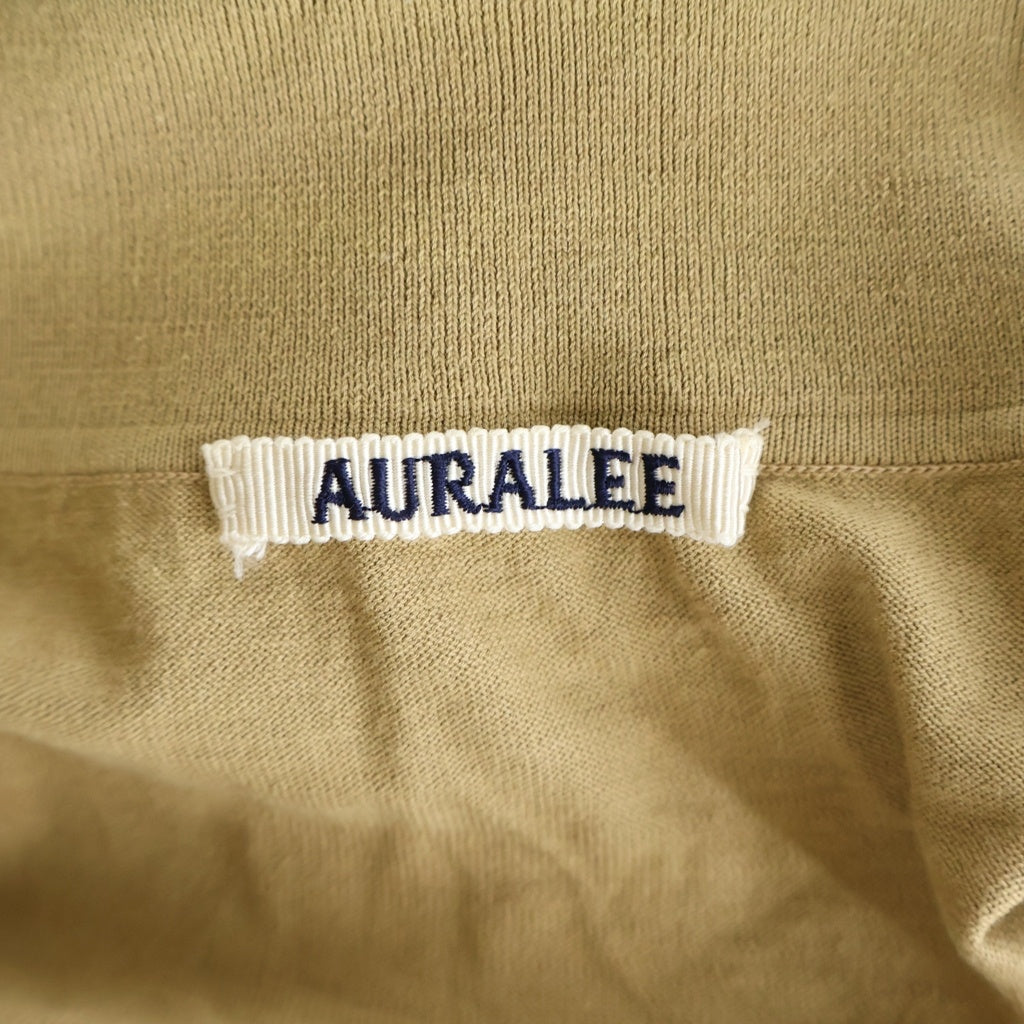 AURALEE(オーラリー) 24SS SUPER HIGH GAUGE COTTON KNIT POLO A24SP02PD スーパーハイゲージコットンニット ポロシャツ 半袖 ベージュ