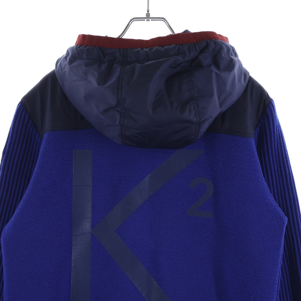 MONCLER(モンクレール) MAGLIONE TRICOT CARDIGAN マリアオーネ トリコット バックK2プリント カーディガン ブルー