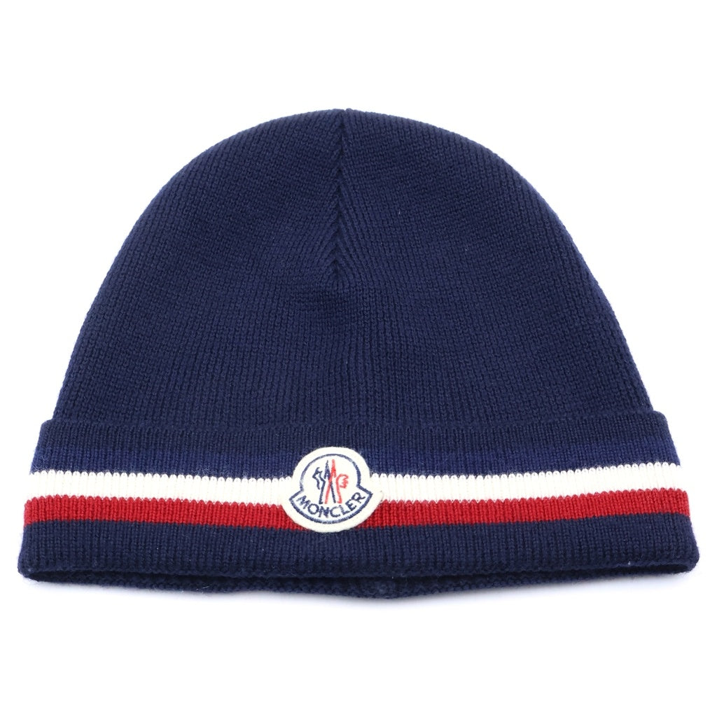 MONCLER(モンクレール) BERRETTO ニットキャップ 帽子 ウール ネイビー