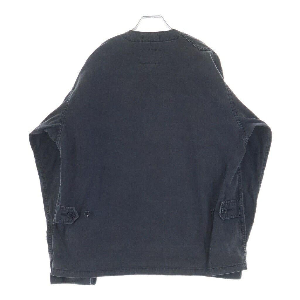 WTAPS(ダブルタップス) 18SS SCOUT LS SHIRT スカウト エルエス シャツ コットン ノーカラー ミリタリー長袖シャツ ブラック 181WVDT-SHM02