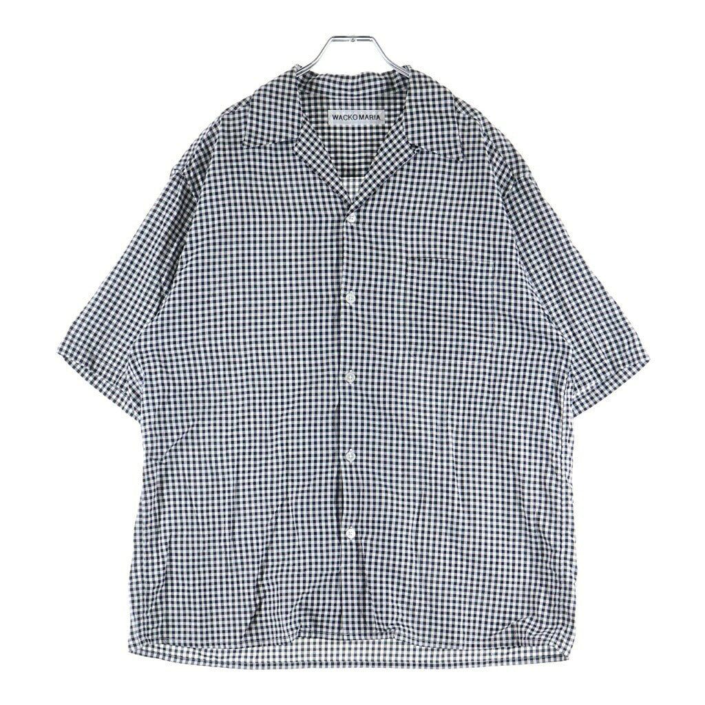 WACKO MARIA(ワコマリア) 26SS BEZ TEKSTIL GINGHAM CHECK ギンガムチェック 半袖カラーシャツ ブラック/ホワイト