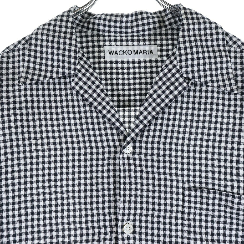 WACKO MARIA(ワコマリア) 26SS BEZ TEKSTIL GINGHAM CHECK ギンガムチェック 半袖カラーシャツ ブラック/ホワイト