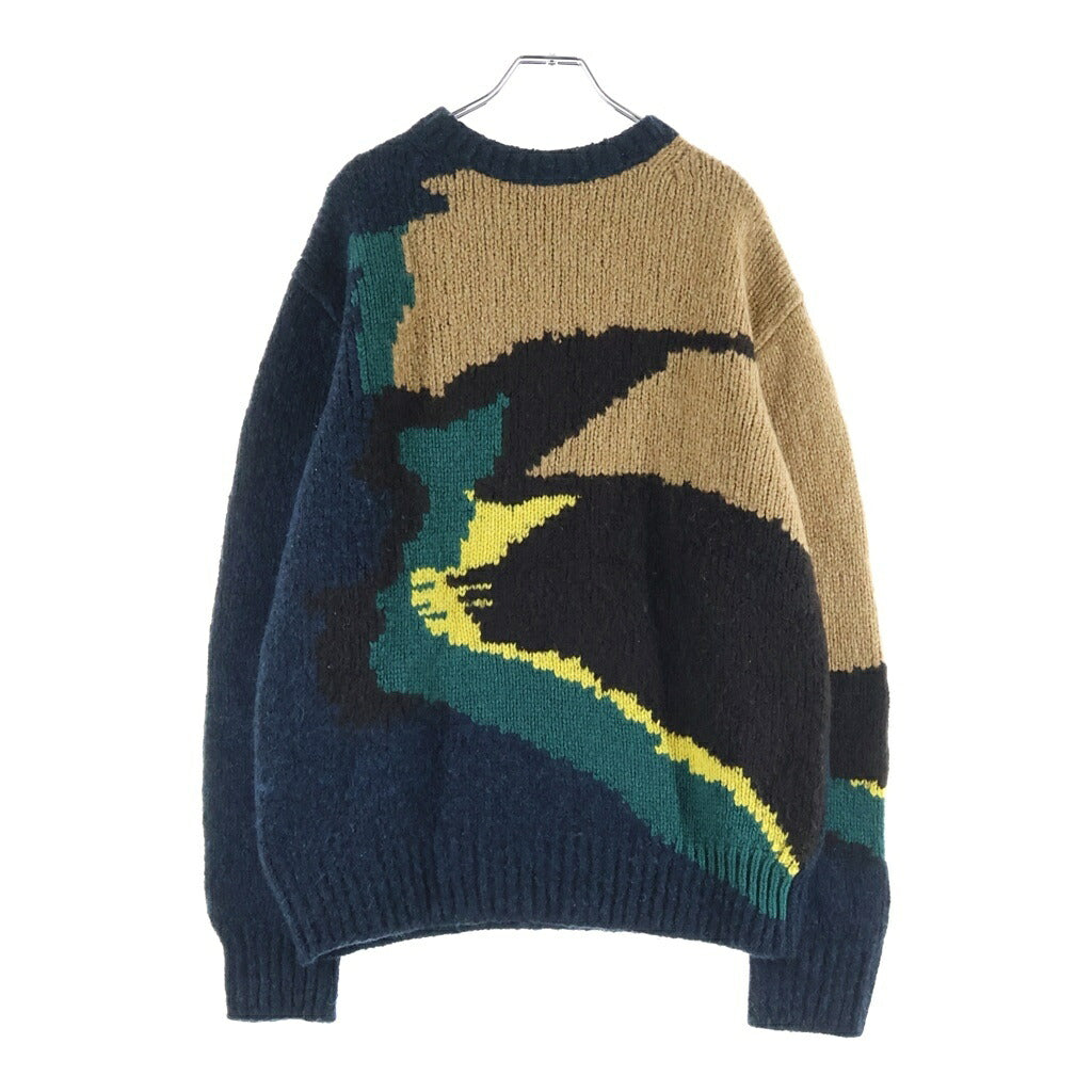 DRIES VAN NOTEN(ドリスヴァンノッテン) 21AW グラフィックデザイン ウールニット インターシャ編み セーター マルチカラー