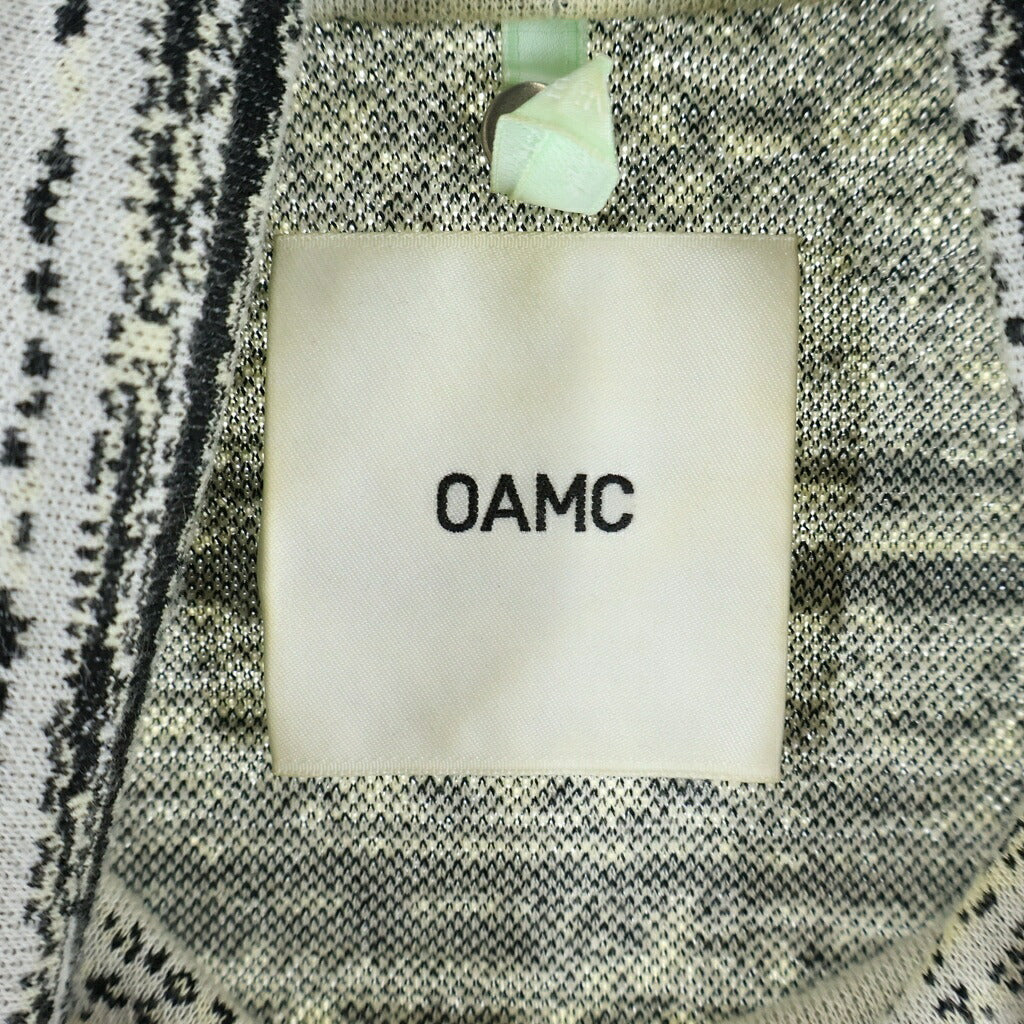 OAMC(オーエーエムシー) 21SS Noise High Neck Knit ノイズ ハイネック ニット OAMT700468 ホワイト/ブラック