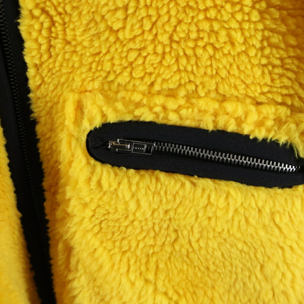MARNI(マルニ) 21AW リップストップ ナイロン バイカラー リバーシブル フードブルゾン ジャケット JUMU0123BU ブラック/イエロー