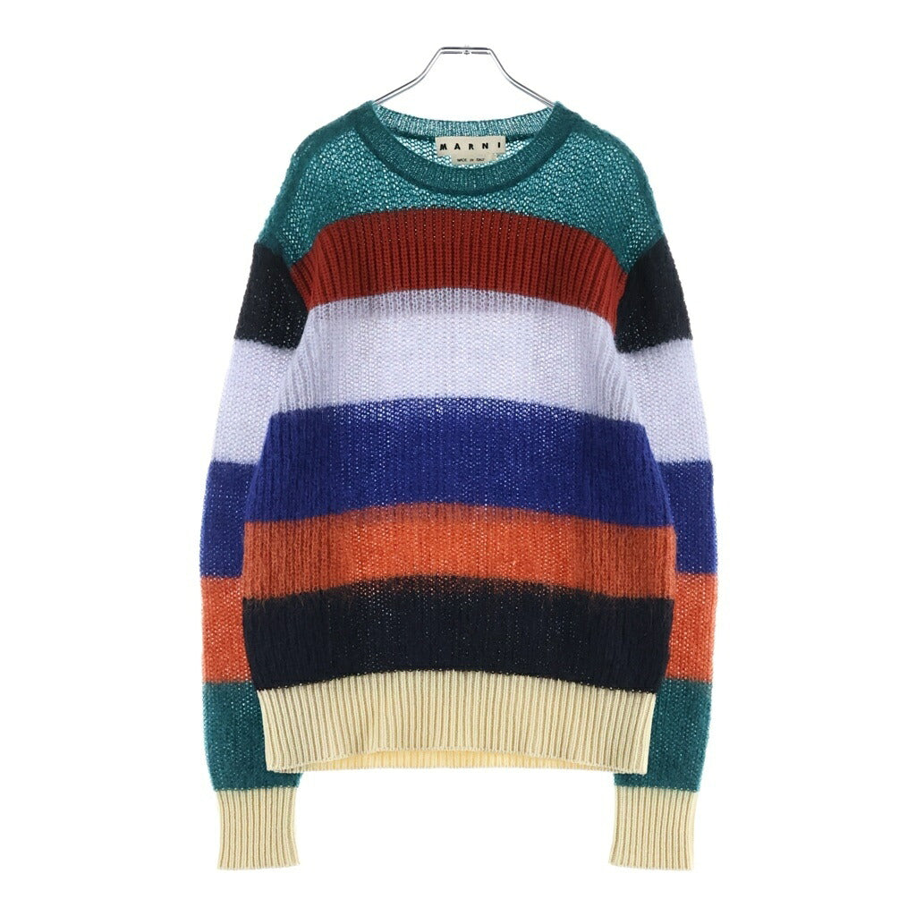 MARNI(マルニ) 20AW Multi-Border Mohair Knit GCMG0124Q0 ボーダー モヘア ニット マルチ