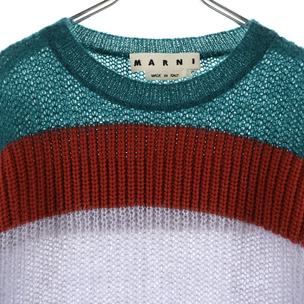 MARNI(マルニ) 20AW Multi-Border Mohair Knit GCMG0124Q0 ボーダー モヘア ニット マルチ