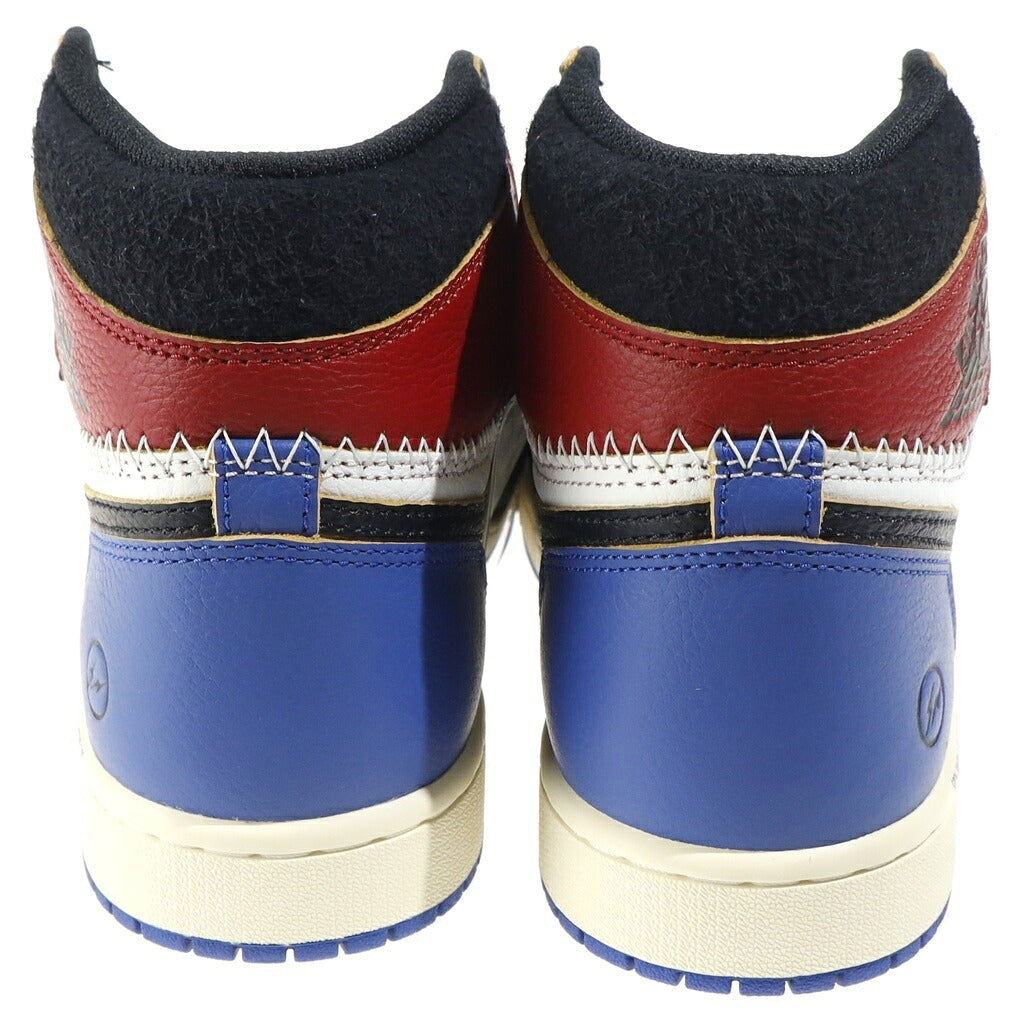 NIKE(ナイキ) ×FRAGMENT DESIGHN ×UNION AIR JORDAN 1 HIGH IO7847-002 ×フラグメントデザイン ×ユニオン エアジョーダン1 ハイ OG ハイカットスニーカー シューズ US9/27.0cm ブラック/レッド