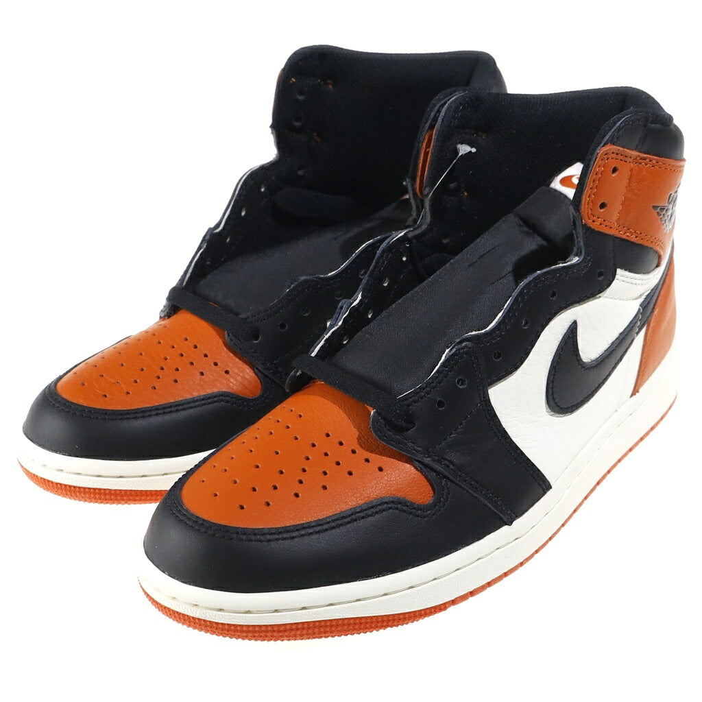 NIKE(ナイキ) AIR JORDAN 1 RETRO HIGH SHATTERED BACKBOARD DZ5485-008 エアジョーダン1 レトロ ハイ OG シャッタードバックボード US9/27.0cm ブラック/オレンジ