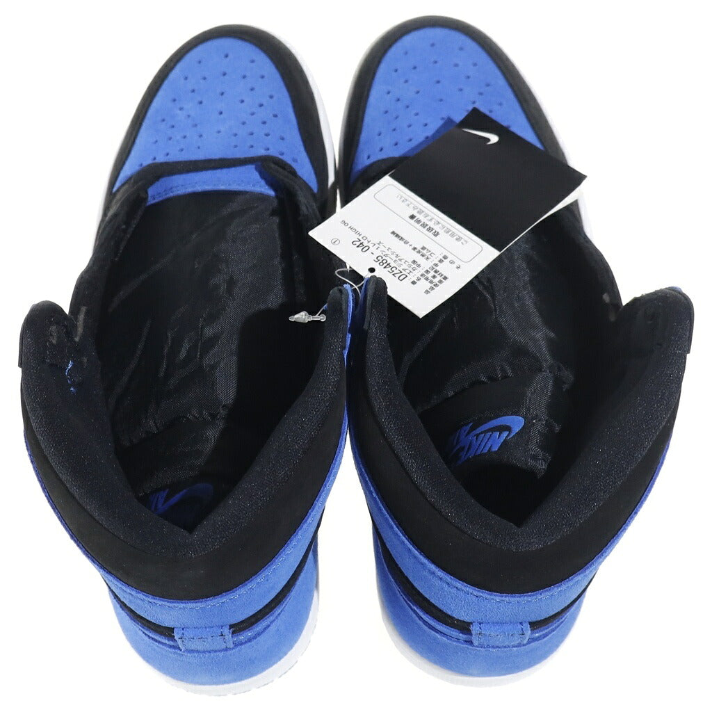 NIKE(ナイキ) AIR JORDAN 1 RETRO HIGH ROYAL REIMAGINED DZ5485-042 エアジョーダン1 レトロ ハイ OG ロイヤル リイマジンド ハイカットスニーカー シューズ US8.5/26.5cm ブラック/ブルー
