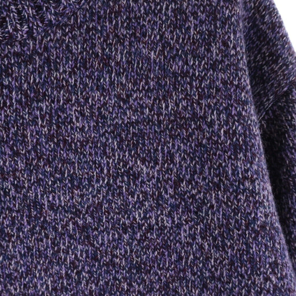 NO BRAND(ノーブランド) 【Stockholm Surfboard Club】ストックホルムサーフボードクラブ Logo Intarsia Jumper Knit Sweat ロゴデザイン ニットセーター パープル U2000149