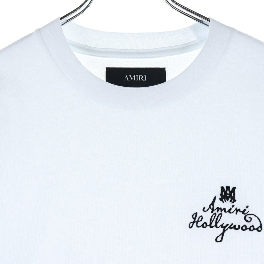 AMIRI(アミリ) Embroidered Logo Tee フロントロゴ刺繍 半袖Tシャツ カットソー ホワイト AMJYTE1248