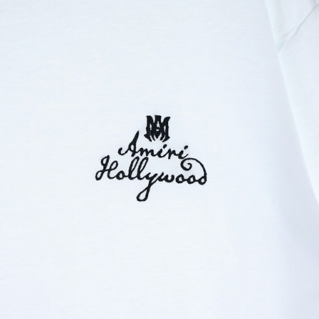 AMIRI(アミリ) Embroidered Logo Tee フロントロゴ刺繍 半袖Tシャツ カットソー ホワイト AMJYTE1248