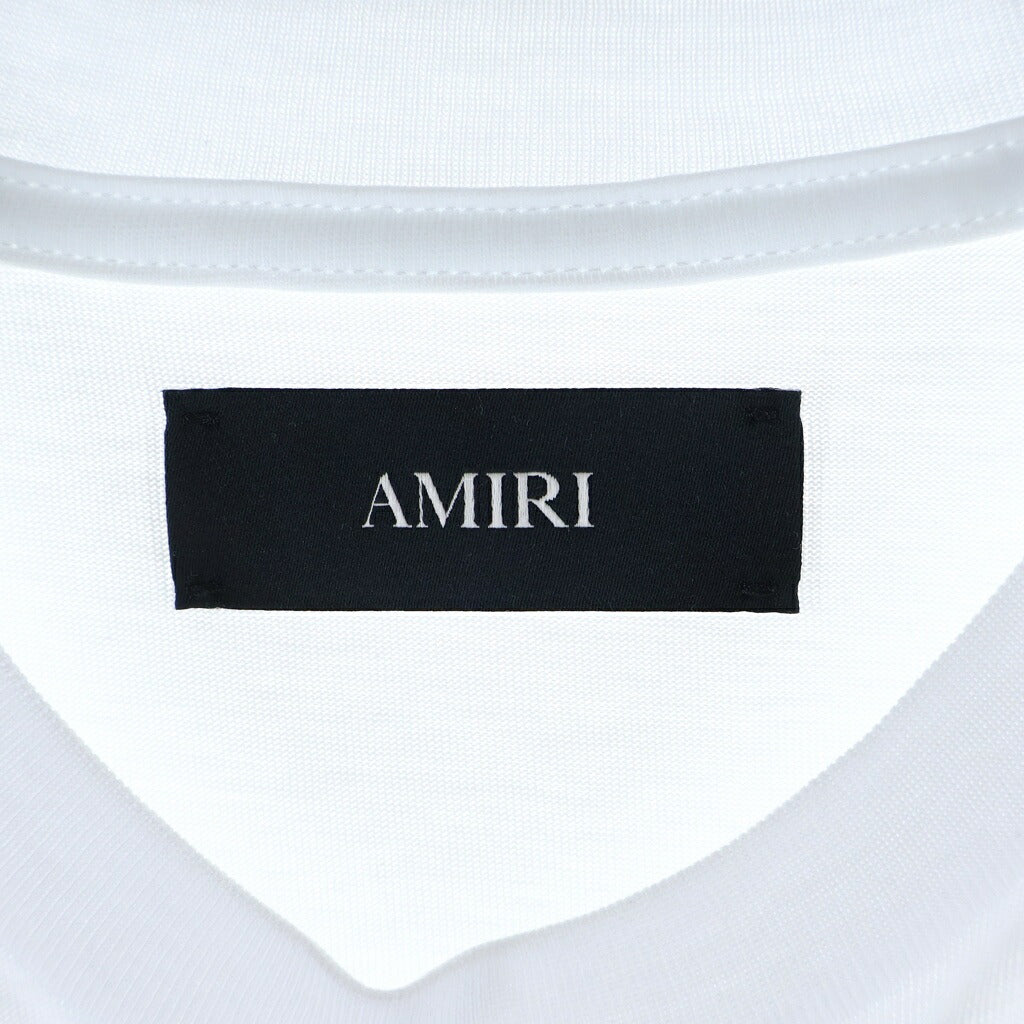 AMIRI(アミリ) Embroidered Logo Tee フロントロゴ刺繍 半袖Tシャツ カットソー ホワイト AMJYTE1248