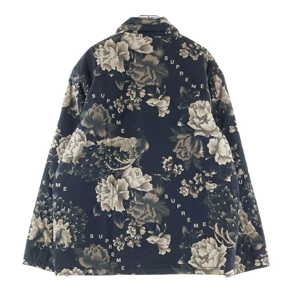 SUPREME(シュプリーム) 21SS Peacock Jacket ピーコック ジャケット フラワー柄 チャイナ服 ブラック