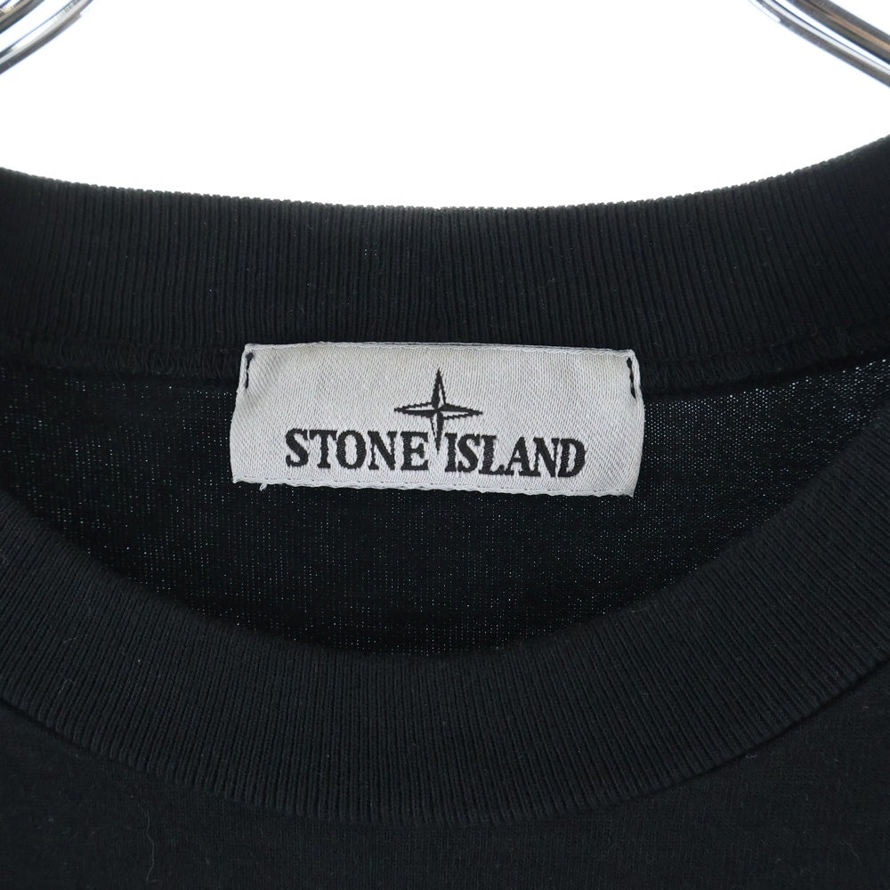 STONE ISLAND(ストーンアイランド) HEAVY COTTON JERSEY ヘビーコットンジャージー 長袖Tシャツ カットソー ブラック K1S156100043S0A50