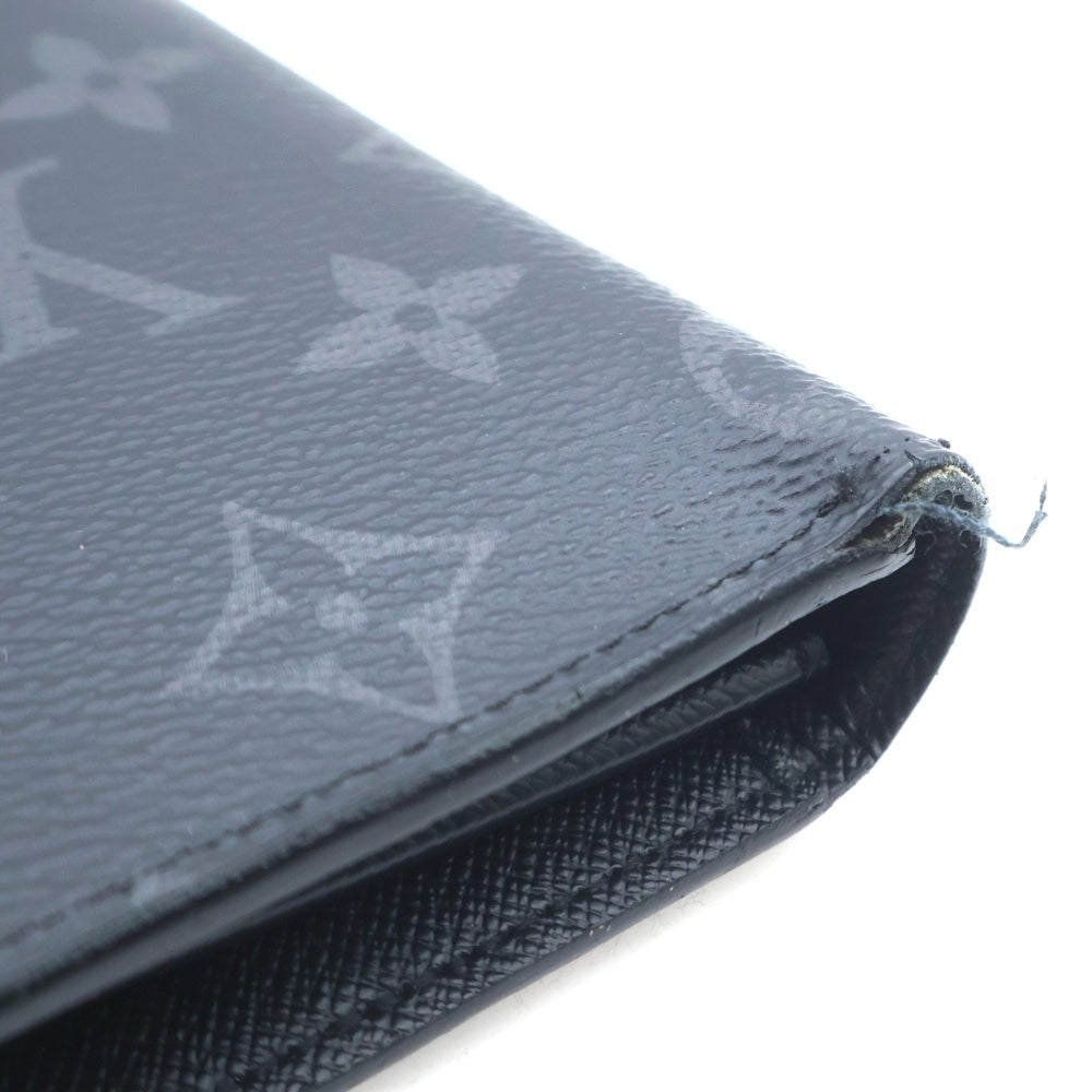 LOUIS VUITTON(ルイヴィトン) ポルトフォイユ ブラザ モノグラム エクリプス ロングウォレット 二つ折り長財布 ブラック レザー M61697 TN4196